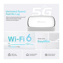 Load image into Gallery viewer, TP-Link NX200 5G Router WiFi Mesh 3 x RJ45 WiFi 6 AX1800