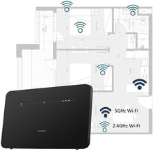 Load image into Gallery viewer, Huawei B535-232a Black Router 4G+ LTE-A Category 7 Gigabit WiFi AC 2 x SMA