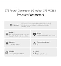 Load image into Gallery viewer, ZTE MC888 5G WiFi 6 2 RJ45 10 Gigabit 1 RJ11 nanoSIM