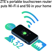 Load image into Gallery viewer, ZTE MU5001 Black Hotspot Pebble 5G 4G Category 22 WiFi 6 4500mAh Battery with Fast Charge