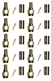 Set of 10 SMA male crimp connectors for 4G 5G LTE antenna PAN4G PAN5G and router